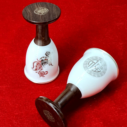 茅台银酒杯 瓷包银 一对 含999足银10克 商品图5