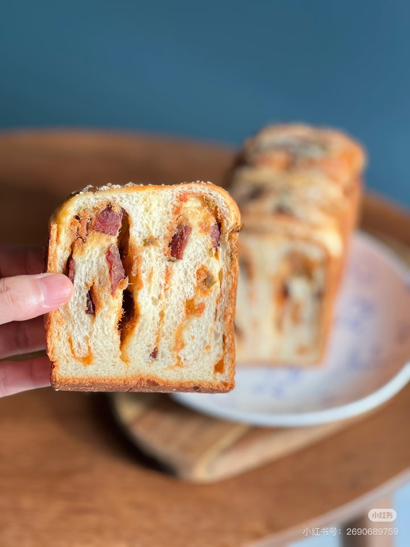 芝士猪肉脯肉松吐司