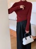 女士无缝一体蚕丝羊毛半高领毛衣清仓 商品缩略图9