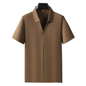 【封口款】【DDP】大依优型大码套头翻领短袖衬衫男加肥大码夏装衣服休闲时尚半袖