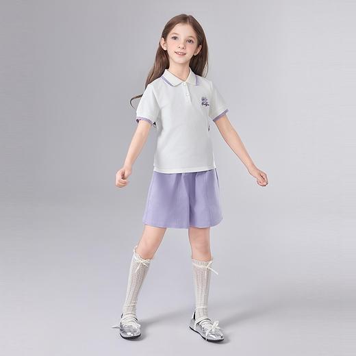 笛莎Deesha 童装女童套装2025夏新款女童甜美polo领上衣短裤套装 商品图2