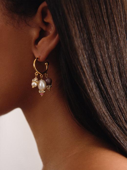 Chabaux GARDEN OF MORVI系列耳环 - 粉色/黑色 商品图0