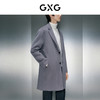 GXG男装 多色提花全羊毛长大衣 冬季热卖大衣GEX12627104 商品缩略图2