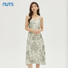 NUTS春秋新品V领时尚优雅修身气质碎花吊带连衣裙333101206 商品缩略图1