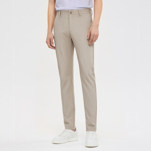 【含桑蚕丝】圣得西男装休闲裤春夏新款商务百搭修身透气直筒长裤2512913032 商品图1