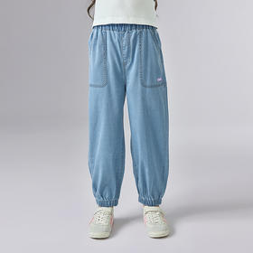 笛莎Deesha 童装女童裤子2025夏新款女童休闲束脚牛仔裤