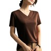 百媚生 短袖T恤女桑蚕丝V领夏季莱赛尔天丝凉感打底衫上衣R6805 商品缩略图4