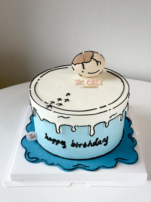 破壳漫画风手绘蛋糕/破壳蛋糕 商品图0