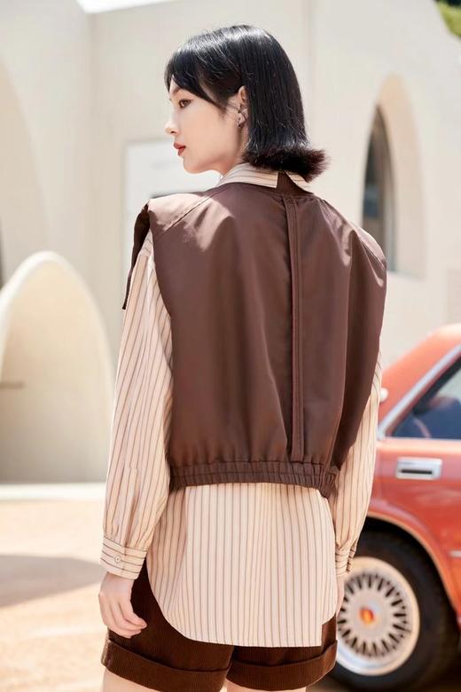 WHO KNOWS 帅气复古焦糖色马甲款夹克 17813 商品图4