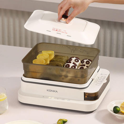 康佳（KONKA）电蒸锅大容量多功能锅家用多层早餐蒸蛋蒸包子蒸锅_KDZL-1680-M电蒸锅（可预约） 商品图2