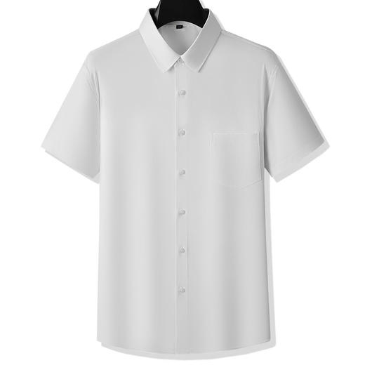 【超大码】【100%棉】大依优型大码短袖衬衫夏季新款商务休闲男加大码白色肥佬宽松棉半袖衬衣胖子300斤 商品图5