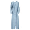 绽放215-216朵/天丝亚麻复古浅蓝搭配提花纹理经典新中式百搭套装 商品缩略图4