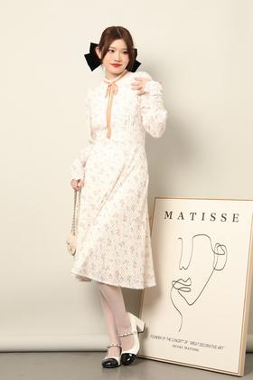 Le Malene 圆领法式田园连衣裙 17770