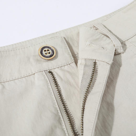 谜底休闲裤女2025夏季新品通勤立体撞钉宽松直筒九分裤252MK0531 商品图3