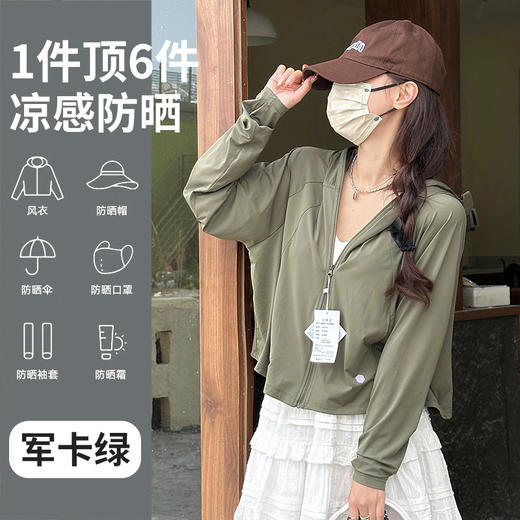 【夏季女防晒衣】防紫外线UPF50+ 户外防晒服女士披肩 黑胶脱帽皮肤衣  商品图0