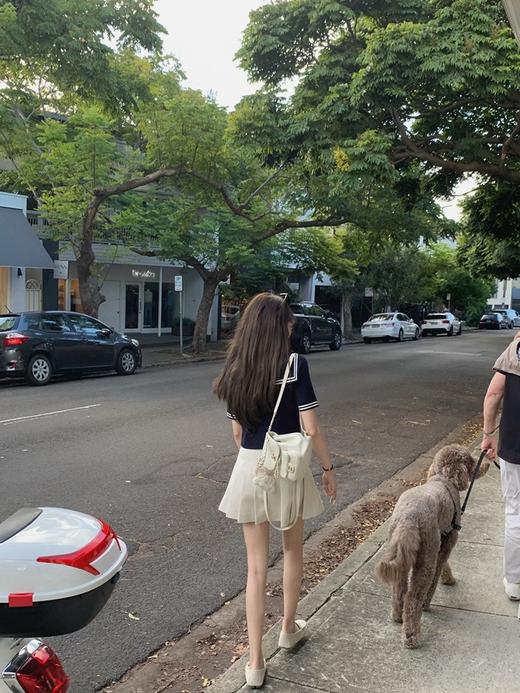 福利  短袖XS 金蘑菇菇 海岛假日水手针织系列连衣裙半裙 商品图3