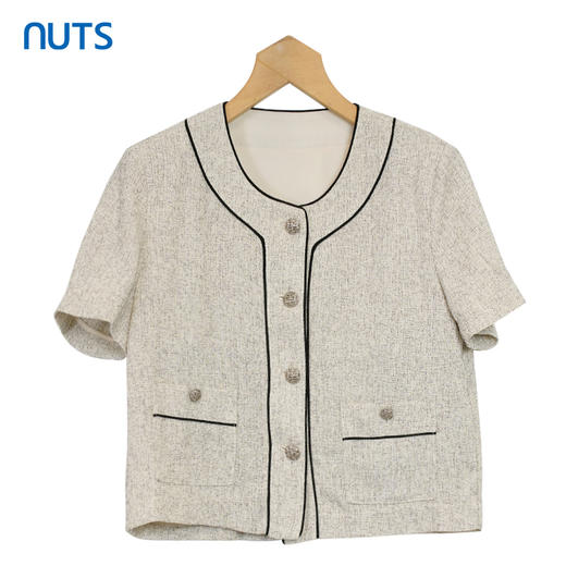 NUTS春秋新品撞色时尚优雅气质小香风短外套418042502 商品图0
