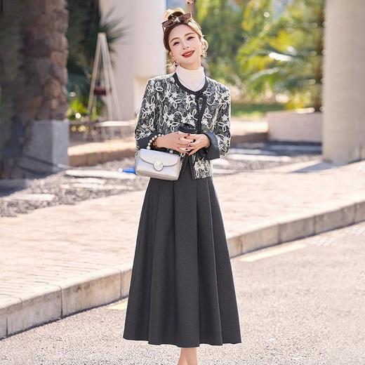 雀说小香风时尚气质新中式轻国风上衣半身裙两件套新款套装AL3091 商品图2