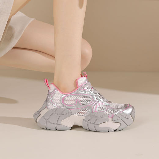 westory春季超轻厚底系带舒适老爹鞋运动鞋W24CM74171 商品图4