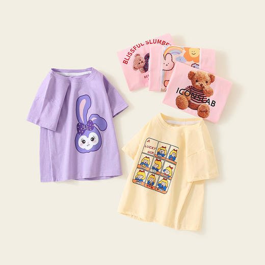 【69元任选3件】儿童A类全棉卡通t恤短袖T恤 商品图1