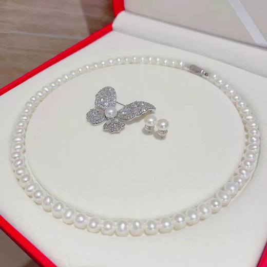 囍蓝臻爱一生珍珠套盒 商品图1