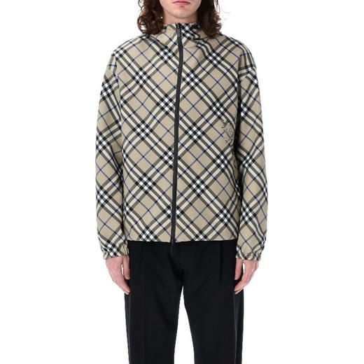 BURBERRY 巴宝莉 男士马术骑士徽标双面连帽外套 格子 8104613 B9629 商品图0