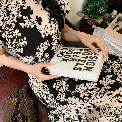 顺丰包邮洛诗琳63131法式真丝连衣裙2025夏季新款碎花真丝裙10888 商品图1