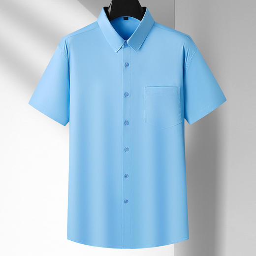 【超大码】【100%棉】大依优型大码短袖衬衫夏季新款商务休闲男加大码白色肥佬宽松棉半袖衬衣胖子300斤 商品图0