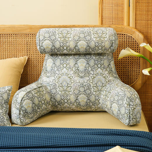 芦花系列多功能颈枕护腰靠床头靠垫软包大靠背高级感腰靠卧室可拆洗 商品图4