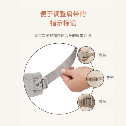 美国Ergobaby 婴儿背带Omni Deluxe宝宝四式轻便款便携超透气横抱轻便四季前抱式小月龄溜娃神器 新生儿-4岁 商品图9