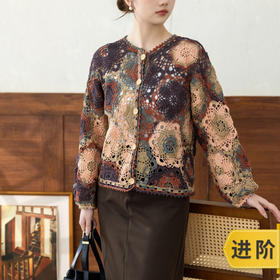 苏苏姐家相映拼花开衫手工DIY衣服钩针蕾丝线毛线团材料包