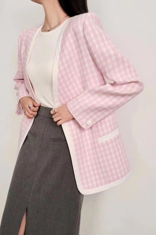 Stay2Weeks 粉色格纹气质小香风外套 17791 商品图0