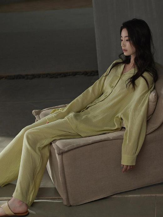 【岚束·叶落秋声】情侣睡衣家居服 100%棉婴儿贴肤面料 商品图9