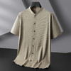 【弹力】【DDP】大依优型大码短袖衬衫加肥大码中国风男装半袖立领衬衣夏季新款肥佬时尚上衣胖子 商品缩略图6