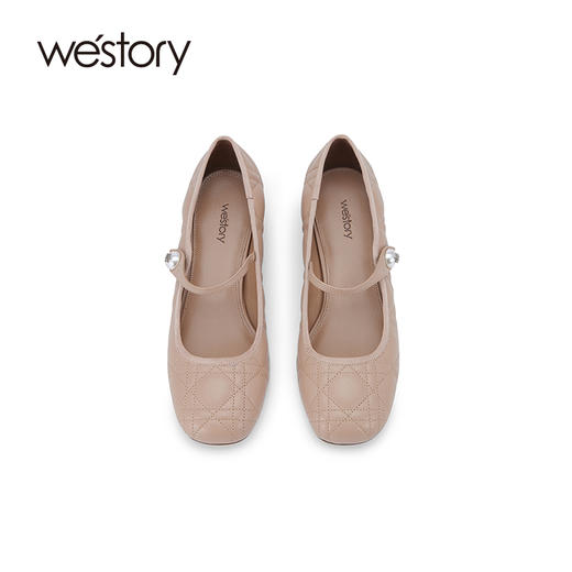 westory春秋新款法式优雅中跟玛丽珍单鞋W24CE74301 商品图2