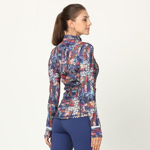 【100元任选2件】跃牌那些花儿系列瑜伽拉链外套51248（浙江仓）（活动产品，收货7天内支持调换 商品图1