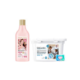蔬果园3D炫彩护色香氛洗衣凝珠10g*6颗+玫瑰精油香氛内衣洗衣液-100g