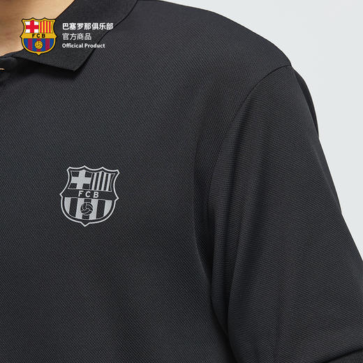 【官方正版】巴塞罗那俱乐部丨巴萨简约休闲黑色清爽POLO男士百搭 商品图4