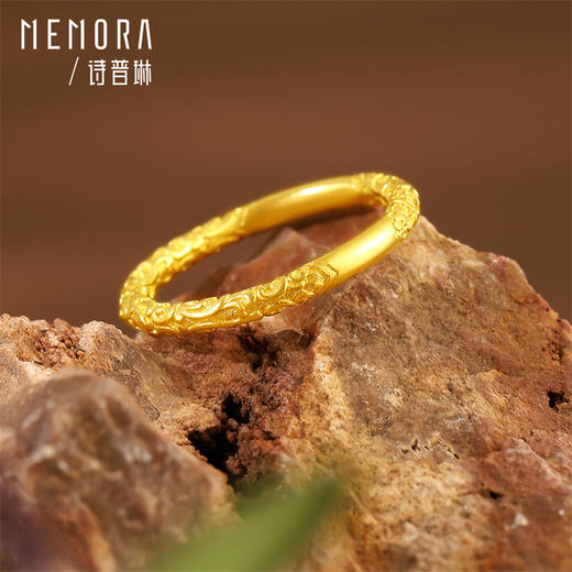 典粹唐草纹戒指 中国风足金黄金戒指【按克计价黄金1】MEMORA诗普琳GR2321 商品图3