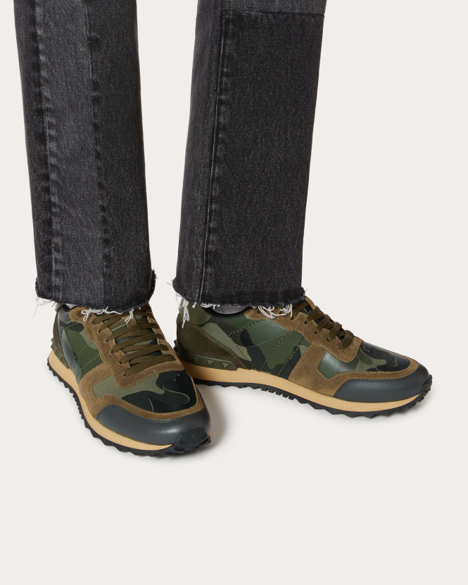 滑轮家经典迷彩男士系带休闲运动鞋