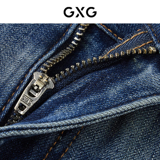 GXG男装 冬季热卖柔软舒适保暖经典直筒牛仔裤男长裤 商品图3