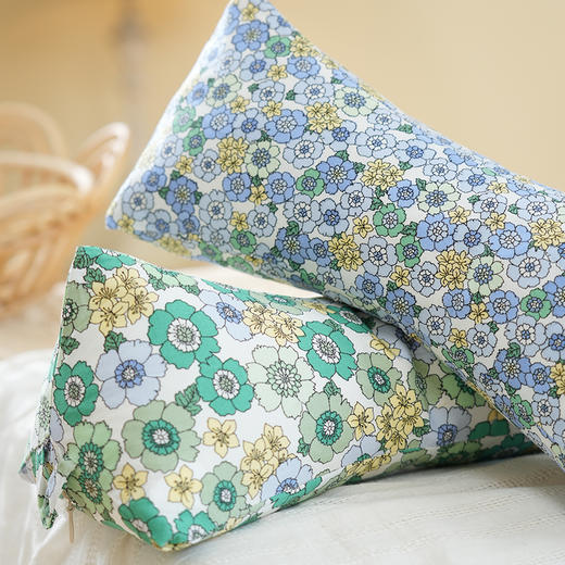 春日繁花系列三角颈椎枕天然荞麦壳菊花护颈枕睡觉支撑专用枕头成人 商品图1