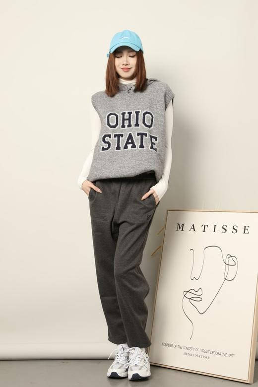 HAYES 深灰色厚款加绒休闲百搭卫裤 17815 商品图1