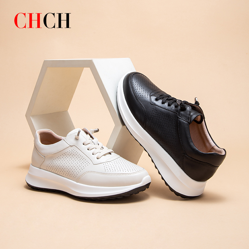 CHCH平衡鞋2025春夏新款舒适牛筋软底厚底超软羊皮内里休闲女鞋CP1B5051