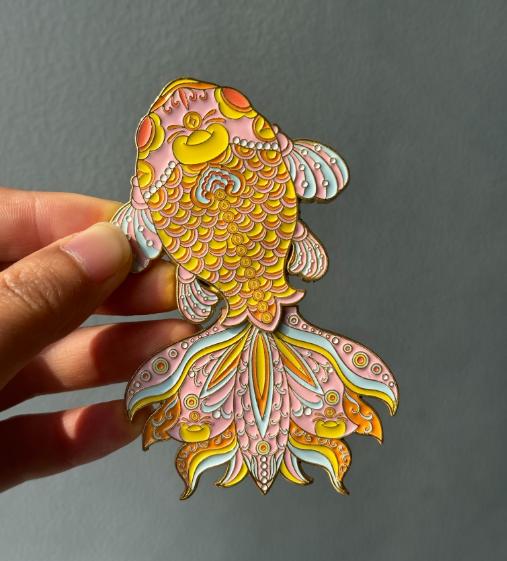 糗糗庄园-年年有鱼金属冰箱贴 商品图1