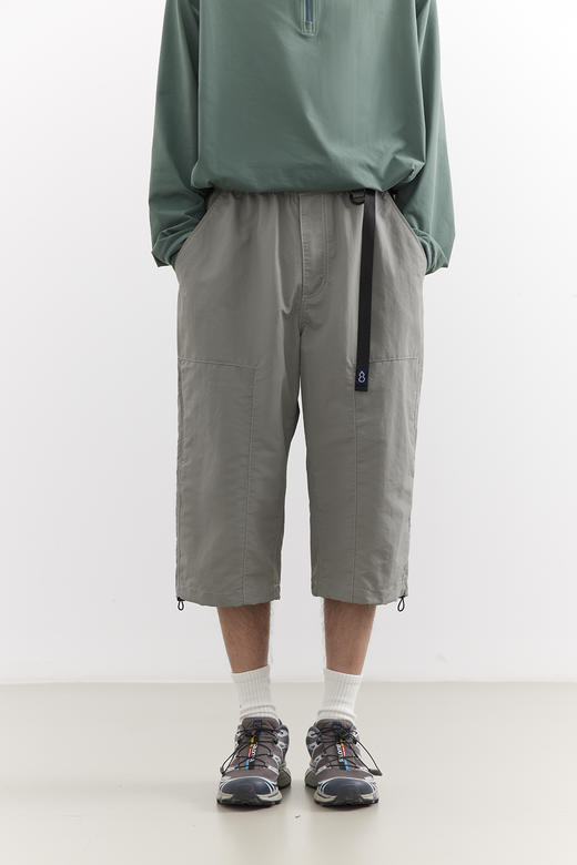 吃茶去chichaqu25卡扣户外七分短裤山系夏季机能休闲运动宽松男女 商品图3