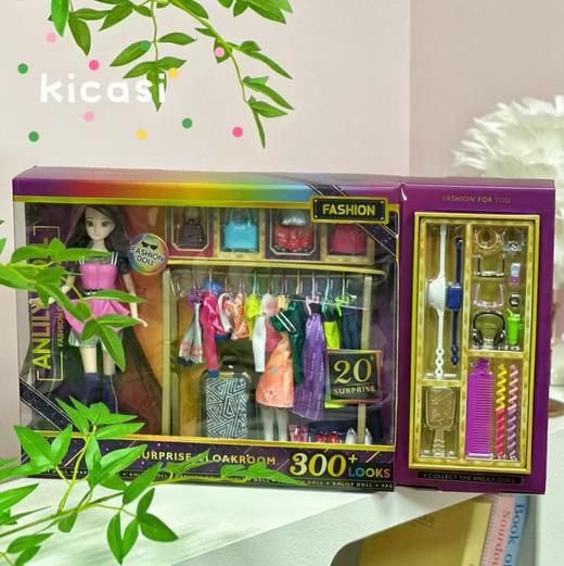 安丽莉公主玩具惊喜娃娃衣帽间女孩仿真换装过家家试衣间套装礼物 商品图0