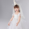 笛莎Deesha 童装女童连衣裙2025夏新款女童优雅公主绣花飞袖装饰网纱礼服裙 商品缩略图1