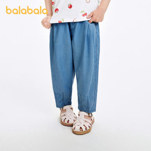 巴拉巴拉童装儿童裤子男童长裤女童夏装薄款2025新款牛仔裤防晒潮 商品图1