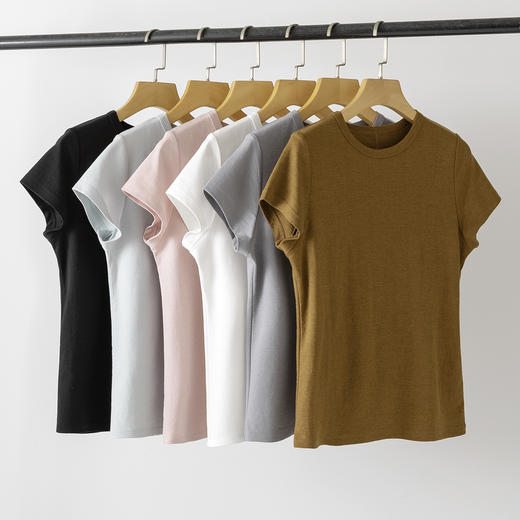 【高品质私服】【醋酸后邦缝圆领短袖T恤】吸湿排汗 舒适亲肤，耐穿不易变形YS88510-CC 商品图1
